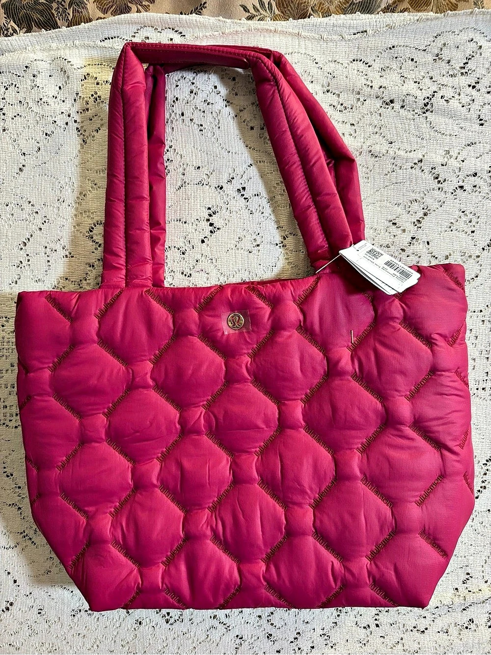 NWT Lululemon Guilty Pleasures Quilted Tote in Pink